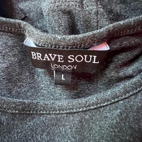 Crop Top Brave Soul grey, size L, elastic fabric, like new