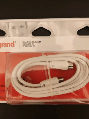 Legrand antenna cable white 2 meters new