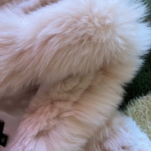 Rabbit fur jacket like new, very soft, white