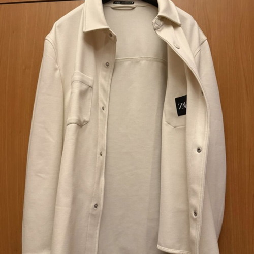 Zara men's overshirt beige size XL new