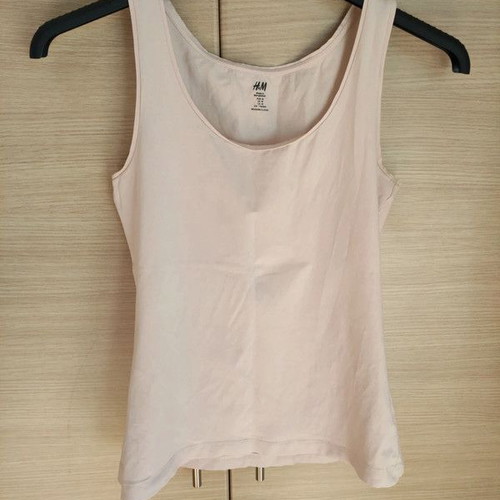 H&M Pink Cotton Jersey Tank Top Medium New