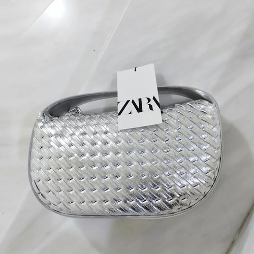 Zara silver small handbag crossbody bag new