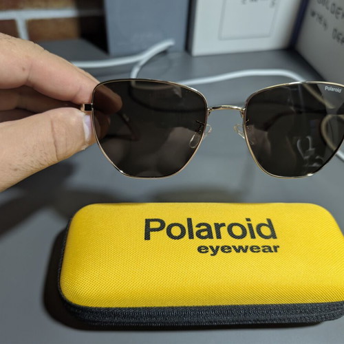 Polaroid glasses unisex women like new, beige