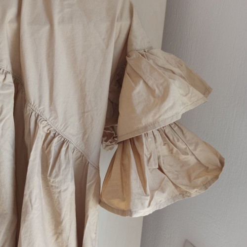 Kate London Maxi Dress beige camel, like new, poplin fabric