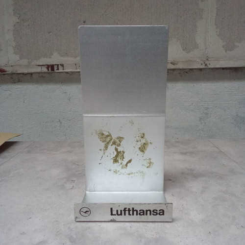 Lufthansa brochure stand used, 1980s vintage