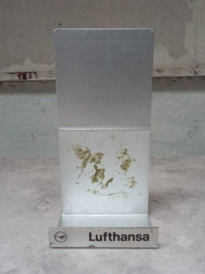 Lufthansa brochure stand used, 1980s vintage