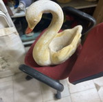 Garden decoration gypsum swan used