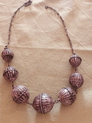 Ασημένιο Κολλιέ αντίκα παραδοσιακής αργυροχρυσοχοΐας σαν καινούργιο