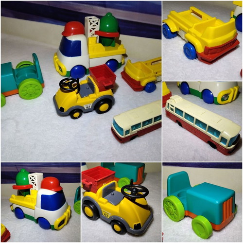 Vintage Retro Toy Vehicles set of 5 used