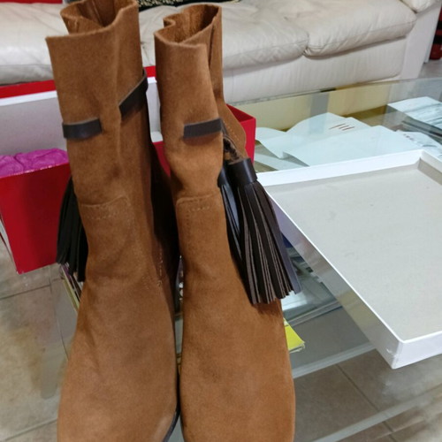 ACBC women's brown boots size 37 like new mid-calf