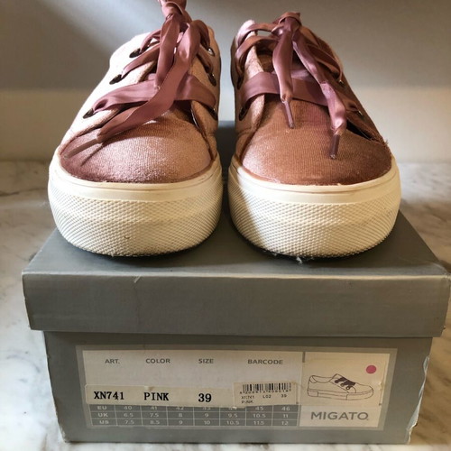 Migato sneakers pink/muted apple velvet like new, size 39