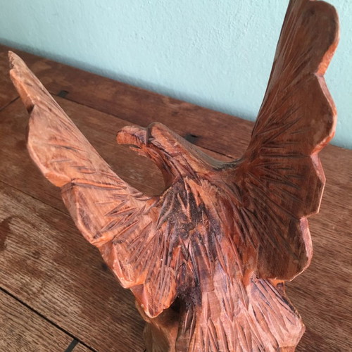 Wooden eagle 31cm with three scratches