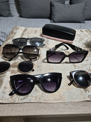 Women's sunglasses used, black and brown colors