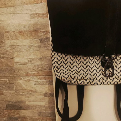Backpack Bonendis 27x23cm like new, Rose Black V Suede