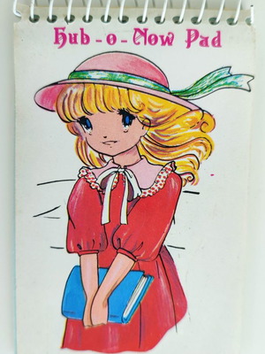 Candy Candy manga anime spiral notebook used, 10.5x6.5 cm