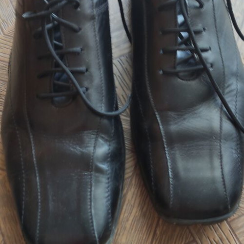 Leather shoes used, size 44, black, scarps/moccasins