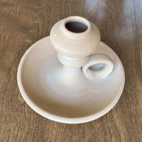 Handmade ceramic candlestick