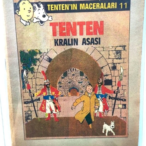 Comics The Adventures of Tintin The Scepter of Ottokar used, Turkish edition 1989