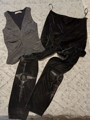 Evening set Tassos Mitropoulos pants and Rinascimento top like new