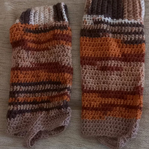 Handmade gaiters in earthy colors new