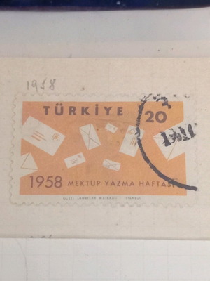 Τουρκία γραμματόσημο 1958 σαν καινούργιο, international correspondance week