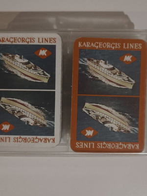 Τράπουλες Karageorgis Lines μεταχειρισμένες, σε κουτί, σετ 2 τεμαχίων