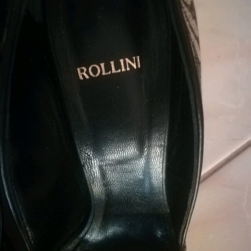Rollini Baroque Brown Stiletto Pumps Used with Bow