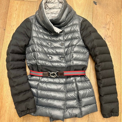 Duvetica jacket used with down, size 40, black and gray