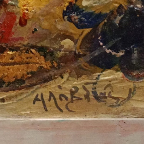 Oil painting by A. Lavdas like new, signed still life