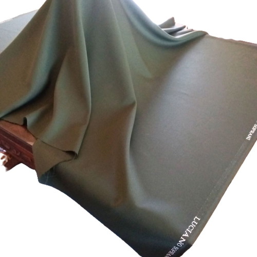 Luciano Soprani 100% wool fabric new, dark warm green
