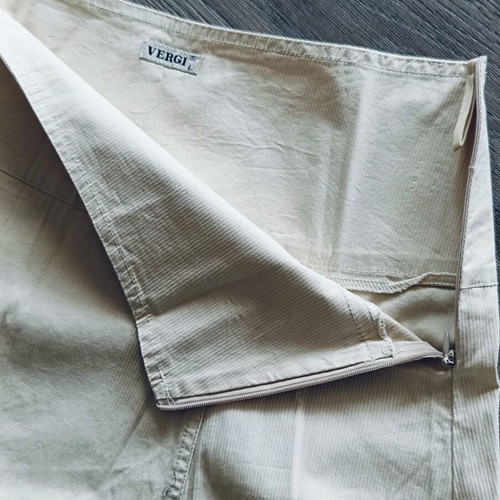 A-line skirts new, size M, cotton with lycra, white and beige