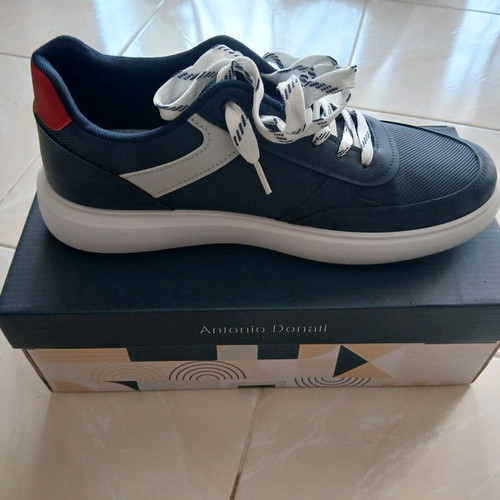Men's sneakers new, size 44, white and blue