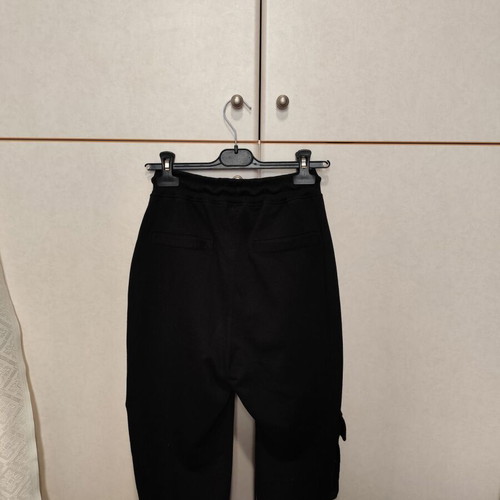 Black sports pants used, size S, cargo style