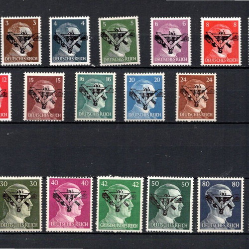 Difficult 1945 stamp collection set, local private editions