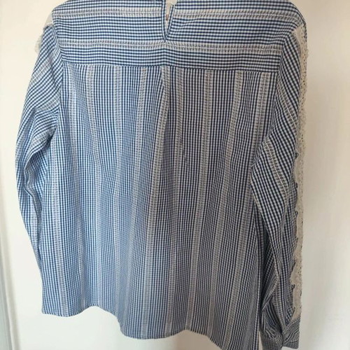 Blu Deise blouse like new, light cotton, blue and white, sizes M/L