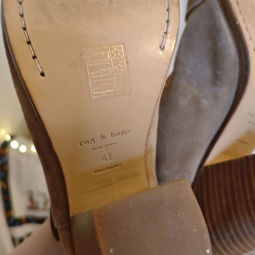 Rag & Bone Harrow suede ankle boots tan beige like new