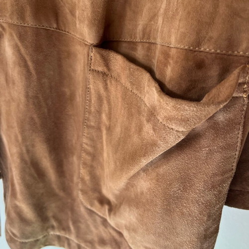 Long suede jacket new brown size M