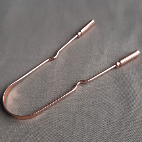 Copper Tongue Cleaner new, oral hygiene tool