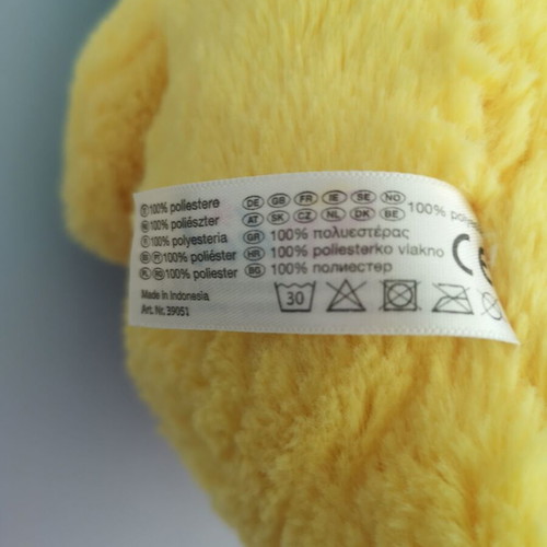 Sunkid plush duck or chick, yellow, 25 cm, Germany