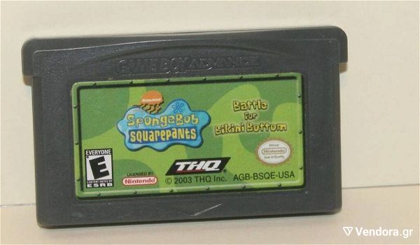  Nintendo Game Boy Advance Spongebob Squarepants Battle for Bikini Bottom se kali katastasi / litourgi timi 5 evro