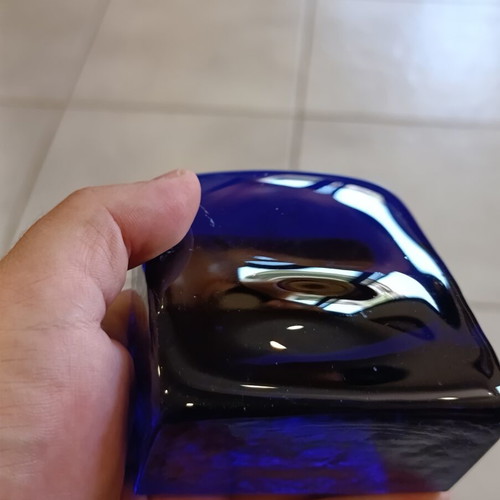 Handmade glass bookend like new