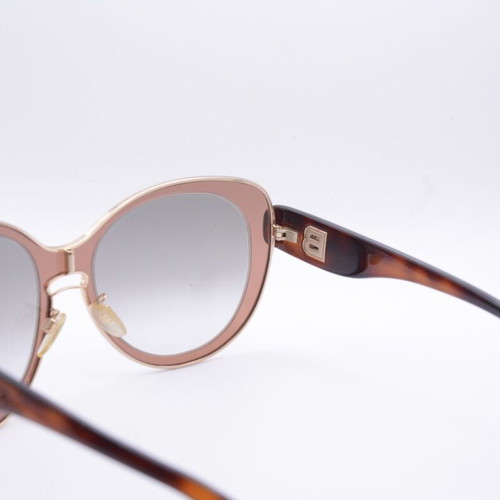 Balenciaga BA 2 72F Oversize Sunglasses Burgundy Gray Gradient New