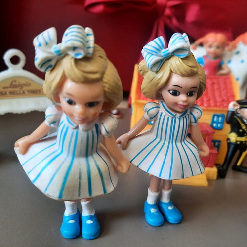 Pippi Longstocking figures used, set of 4, 1980s vintage