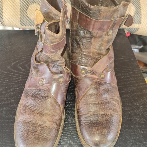Leather boots Dolce Domenico by sagiakos size 43 used, brown