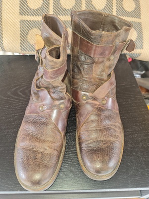Leather boots Dolce Domenico by sagiakos size 43 used, brown