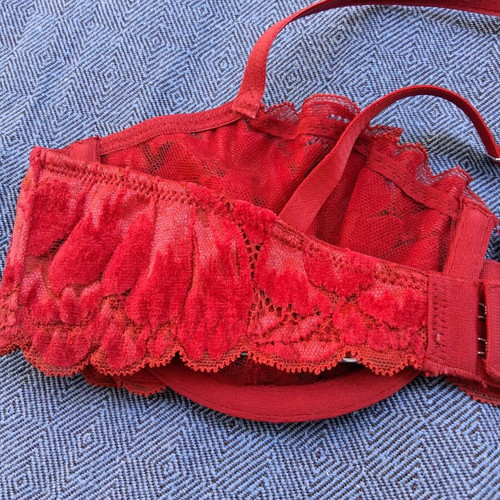 Savage X Fenty Red Velvet bra new, red