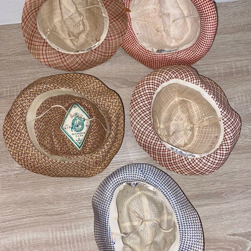 Vintage hats used, old Greek from the 1960s