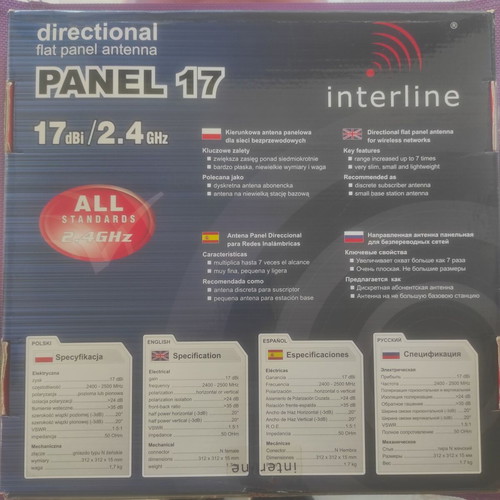 Interline PANEL 17 Directional Wi-Fi Antenna like new 2.4 GHz