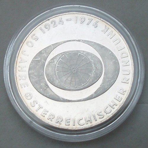 50 Schilling Austrian Broadcasting silver coin used