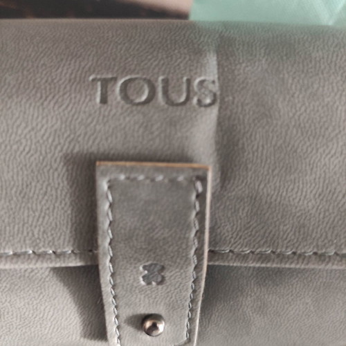 Tous jewelry case leather like new, gray